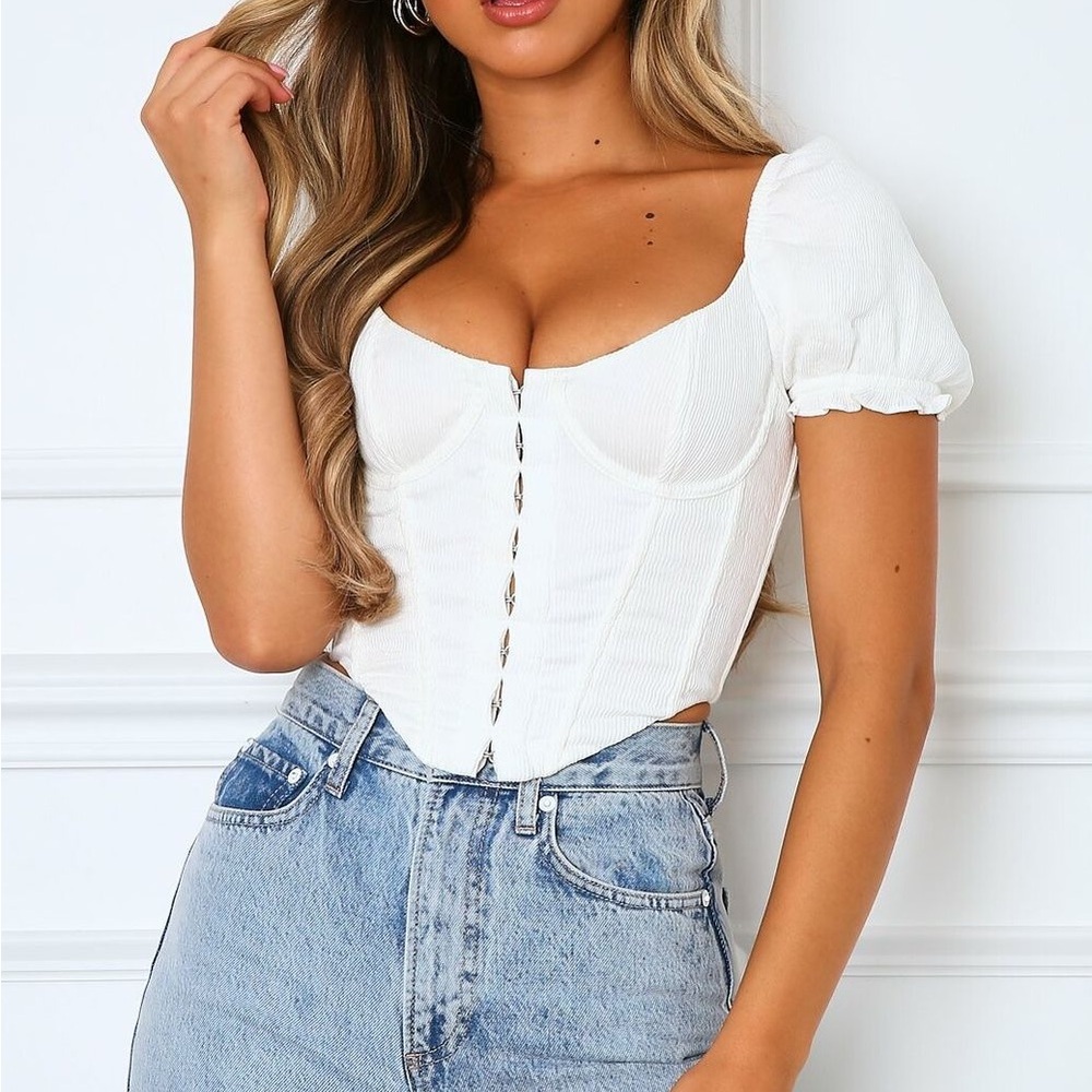 NWT Whitefox Sefless Bustier Top in white | Size small top